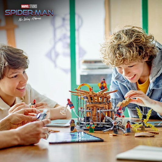 LEGO 76261 Marvel Spider-Man Final Battle Set, Recreate Spider-Man: No Way Home Scene with 3 Peter Parkers, Green Goblin, Electro, Sandman, Ned, Doctor Strange and MJ Minifigures, Collectible Model
