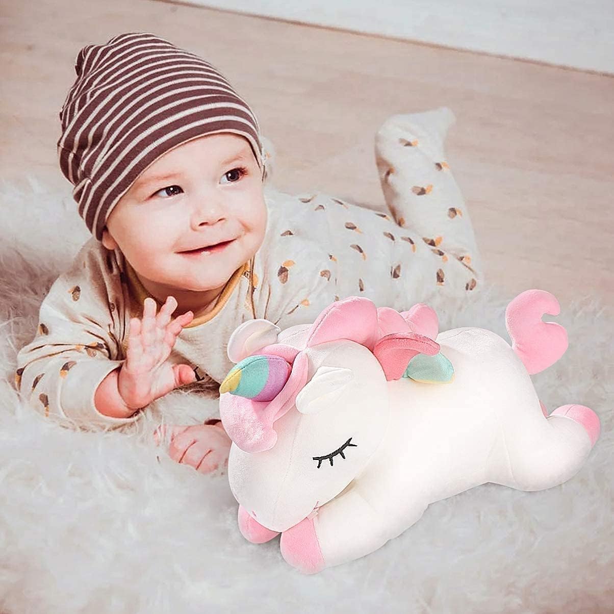 Toys for Girls Ages 3 4 5 6 7 8+ Years - Unicorn Stuffed Animal, Soft Unicorn Plush Toys Set, Christmas Birthday Gifts for Baby, Toddler, Kids