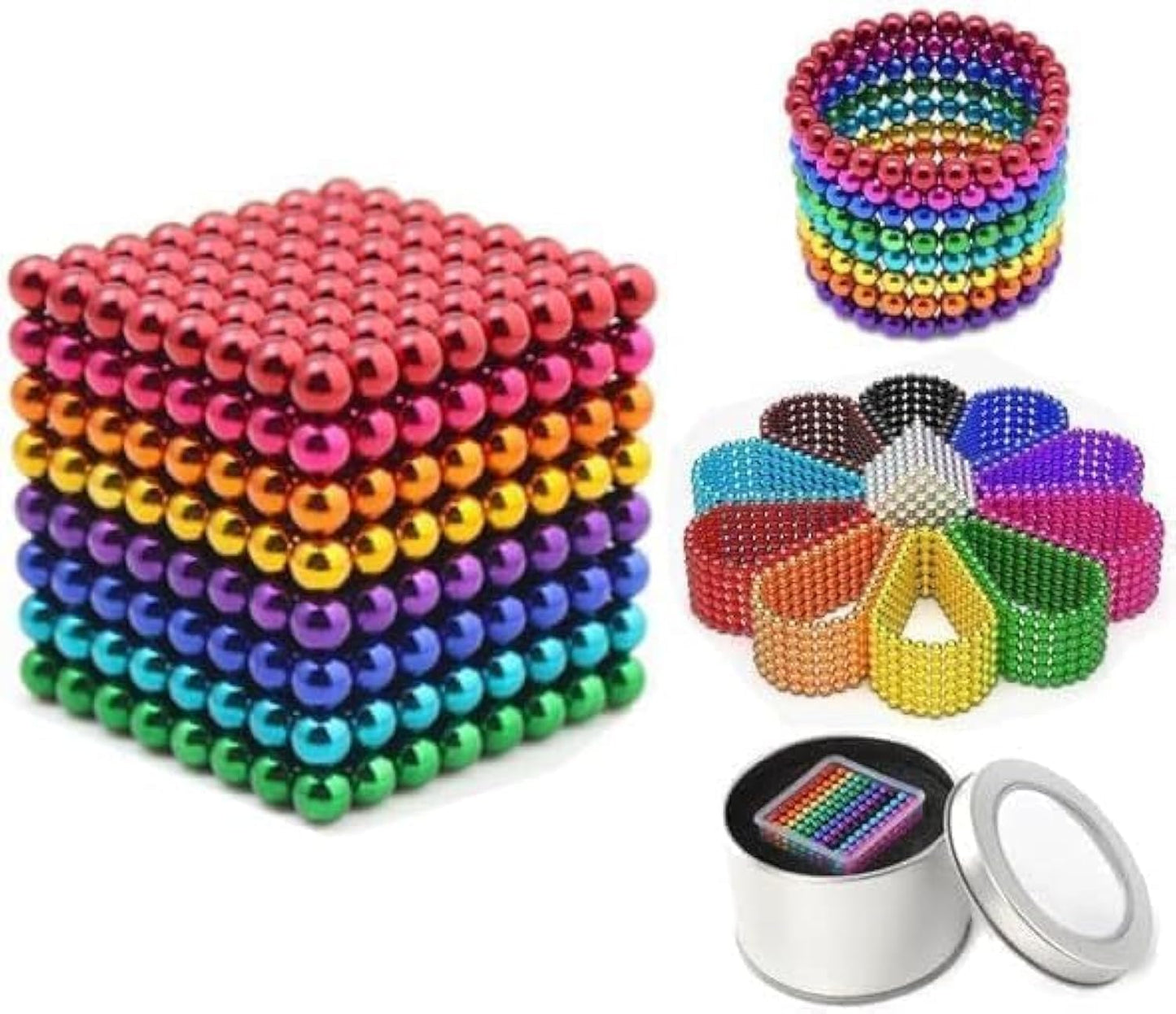 DUNGRANI ENTERPRISE DIY 216 Pcs Ball Toys for Kids Girls Boys Toddlers Age 5 6 7 8 9 Years Educational Stem Learning Balls Game Set New Trending 6X6 Cube of 6 Colors 5mm Balls