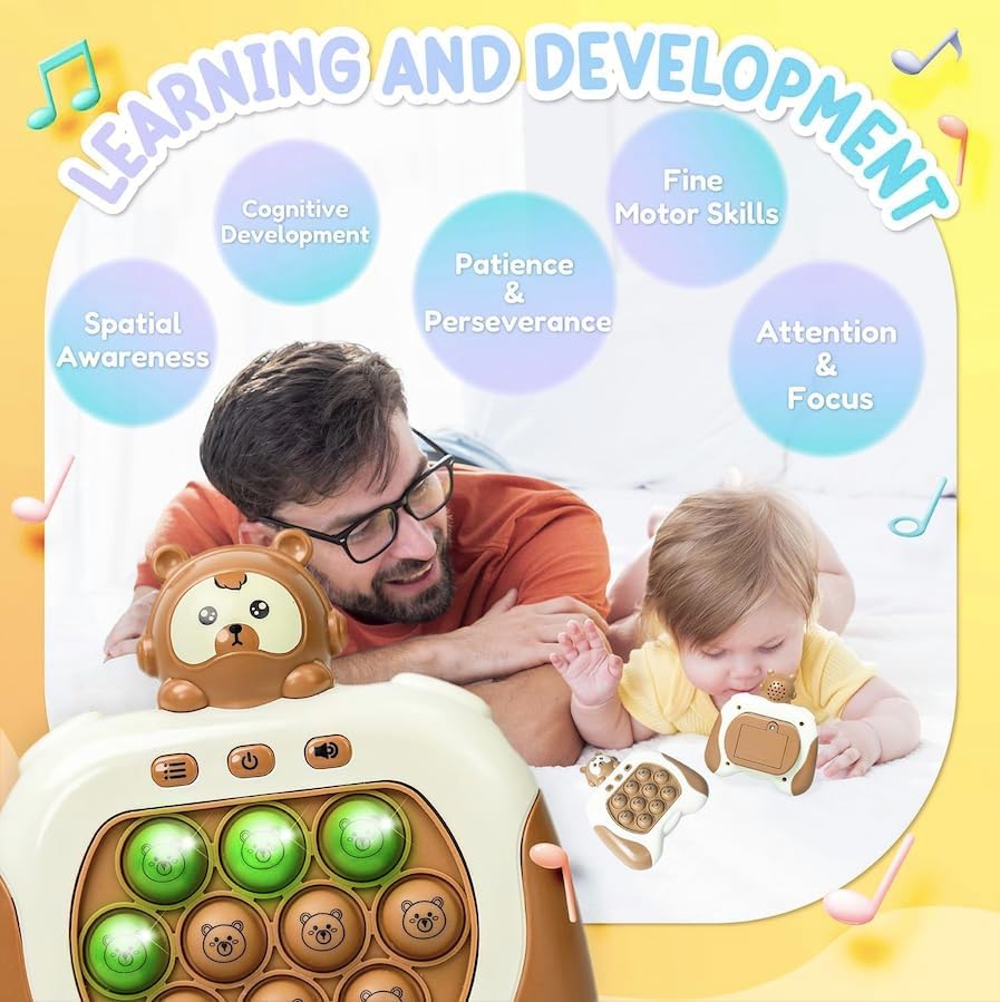 لعبة بوب بوب مضحكة على شكل ارنب من اف بي، لعبة بوب لجهاز تشغيل العاب الفيديو الرقمية، العاب فيدجيت مضيئة، الة العاب بازل محمولة باليد، لعبة لتخفيف التوتر والقلق، لعبة متعددة الاوضاع لعمر 3 سنوات فما
