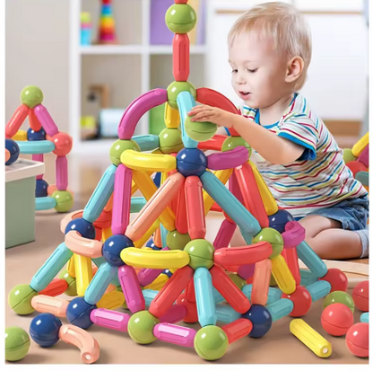 Factory Direct Educational 3D Assembly Building Blocks Set Magnetic Sticks Balls Rods for Kids Development Plastic Steam