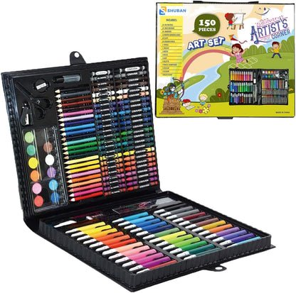 Shuban Art Supplies For Kids Deluxe Kids Art Set, Black