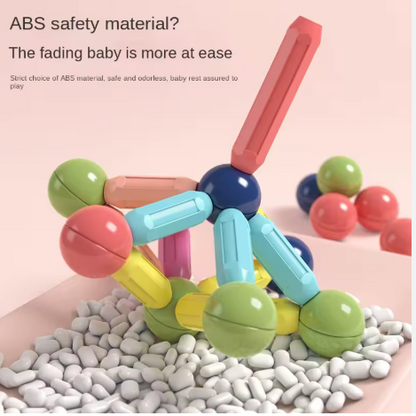 Factory Direct Educational 3D Assembly Building Blocks Set Magnetic Sticks Balls Rods for Kids Development Plastic Steam