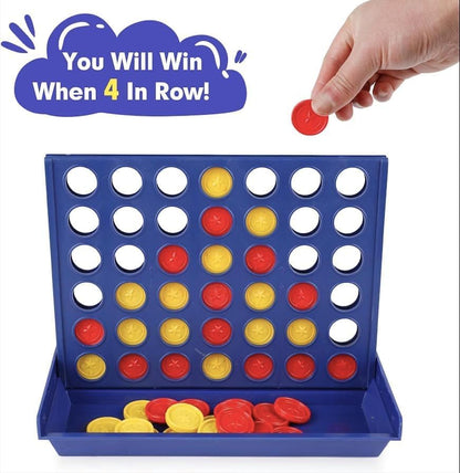 لعبة 4 في صف واحد من اف بي فاني باني، لعبة كونيكت عائلية كلاسيكية، احصل على لعبة استراتيجية 4 في صف واحد للاعبين، ألعاب لوحية للأولاد والبنات من سن 3 سنوات فما فوق، 6 أقراص احتياطية متضمنة، حجم متوسط