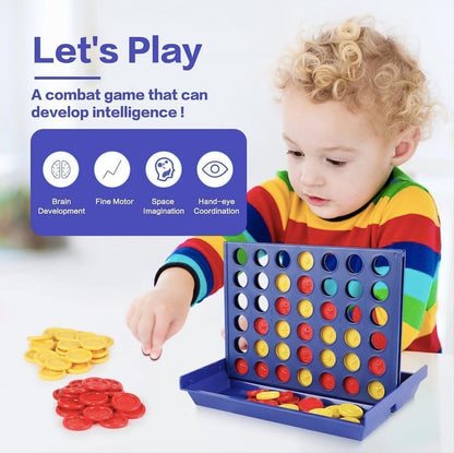 لعبة 4 في صف واحد من اف بي فاني باني، لعبة كونيكت عائلية كلاسيكية، احصل على لعبة استراتيجية 4 في صف واحد للاعبين، ألعاب لوحية للأولاد والبنات من سن 3 سنوات فما فوق، 6 أقراص احتياطية متضمنة، حجم متوسط