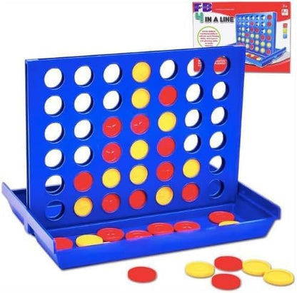 لعبة 4 في صف واحد من اف بي فاني باني، لعبة كونيكت عائلية كلاسيكية، احصل على لعبة استراتيجية 4 في صف واحد للاعبين، ألعاب لوحية للأولاد والبنات من سن 3 سنوات فما فوق، 6 أقراص احتياطية متضمنة، حجم متوسط
