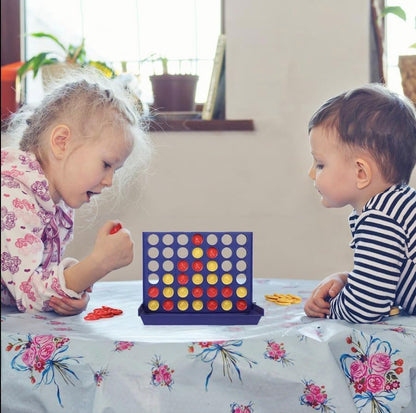 لعبة 4 في صف واحد من اف بي فاني باني، لعبة كونيكت عائلية كلاسيكية، احصل على لعبة استراتيجية 4 في صف واحد للاعبين، ألعاب لوحية للأولاد والبنات من سن 3 سنوات فما فوق، 6 أقراص احتياطية متضمنة، حجم متوسط