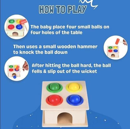 Funny Bunny Wooden Hammer Toy for Toddlers