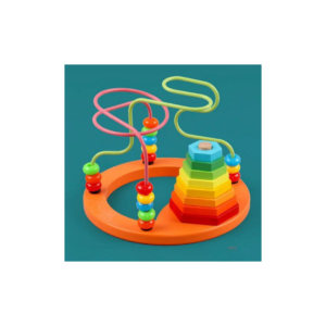 Wooden Bead Maze & Rainbow Stacking Toy