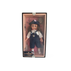 Classic Fashion Doll with Denim Overalls & Hat
