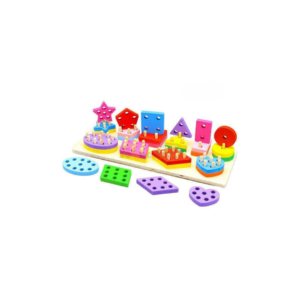 Wooden Shape Sorting & Peg Board Puzzle