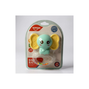 Baby Elephant Rattle Toy – Handheld Sensory Teether for Newborns