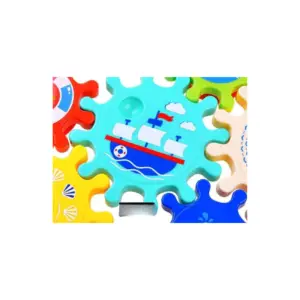 Colorful Gear Puzzle Toy – Rotating Educational Gears for Babies & Toddlers