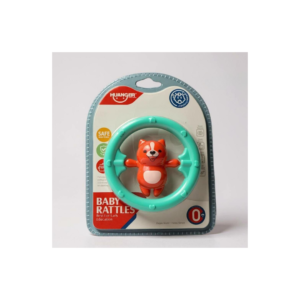 Baby Bear Ring Rattle Toy – Handheld Sensory Rattle for Newborns