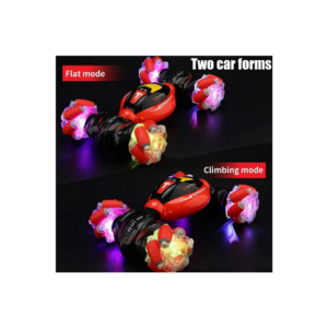 Transforming Stunt RC Car with LED Wheels – Flat & Climbing Modes