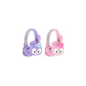 Kids Cartoon Bunny Wireless Headphones – Adjustable Over-Ear Headset with Cute Design