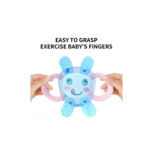 Baby Grasp & Teether Toy – Soft Sensory Ring Toy for Newborns