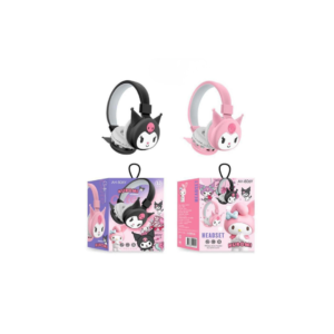 Kuromi Kids Wireless Headphones (Black & Pink)