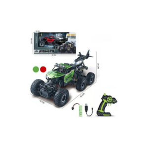 6-Wheel RC Off-Road Car with Helicopter – Remote Control