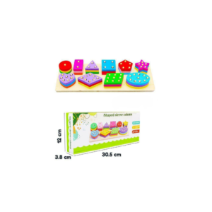 Wooden Shape Sorting & Stacking Board – Montessori Educational Toy for Toddlers