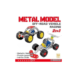 DIY Metal Model Off-Road Racing Vehicle – 2-in-1 Assembly Kit (166 PCS)