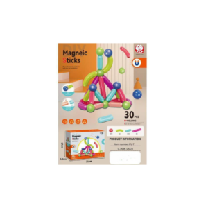 DIY Magnetic Sticks Building Set – 30 Pieces