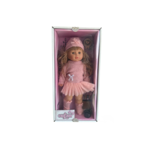 Elegant Pink Princess Doll with Winter Outfit