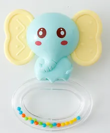 Huanger Elephant Baby Rattle Teether – Sensory Development Toy for Newborns (0M+)