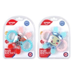 Huanger Baby Rattle Teether Toy – Multi-Sensory Developmental Rattle for Newborns (0M+