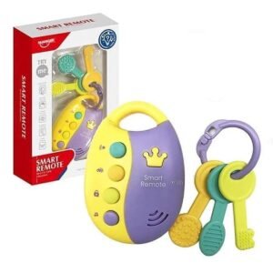 Baby Smart Remote Control Toy with Teething Keys – Light & Sound Sensory Toy for Infants (6+ Months)