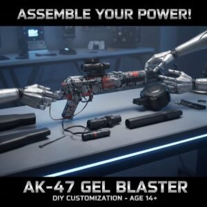 AK47 Gel Blaster Toy Gun – Water Bullet Automatic Shooting Toy with Scope