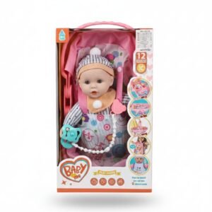 Baby Me Cozy Care Carrier Doll – 12 Sounds Interactive Baby