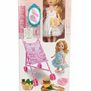 Baby's Life Deluxe Doll & Stroller Playset – 15+ PCs Picnic & Grooming Combination Set
