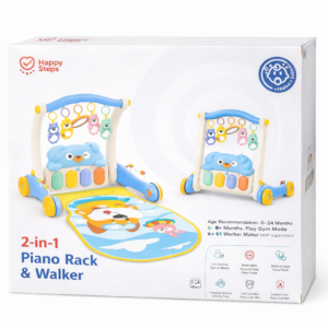 Happy Steps 2-in-1 Piano Walker & Activity Gym