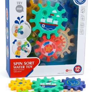 HUANGER Nautical Theme Spin-Sort Water Toy – 6-Piece Developmental Set (Ages 12m+)
