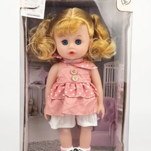 Baby My Friend Doll – Blonde Pigtails Girl (Pink Dress)