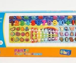 5-in-1 Wooden Musical Learning Board – Montessori Alphabet, Numbers, & Xylophone Activity Center